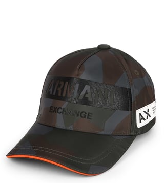 Armani Exchange Green Camouflage Stencil Logo Cap Armani Exchange Green Camouflage Stencil Logo Cap