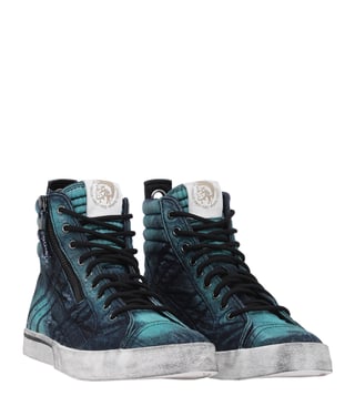 Diesel Blue D-Velows Mid Lace Sneakers Diesel Blue D-Velows Mid Lace Sneakers