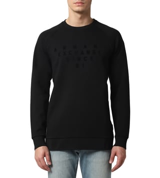 Armani Exchange Black Since '91 Side-Zip Sweatshirt Armani Exchange Black Since '91 Side-Zip Sweatshirt