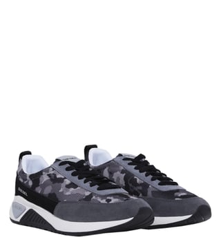 Diesel Grey Camo Print S-KB Low Lace Men Sneakers Diesel Grey Camo Print S-KB Low Lace Men Sneakers