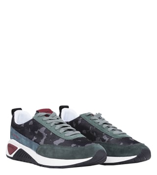 Diesel Green S-KB Low Lace Camo Print Men Sneakers Diesel Green S-KB Low Lace Camo Print Men Sneakers