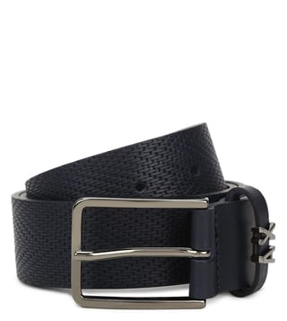 Armani Exchange Blue Chevron Textured Waist Belt Armani Exchange Blue Chevron Textured Waist Belt