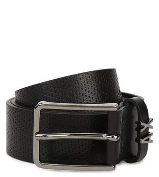 Armani Exchange Black Chevron Textured Waist Belt Armani Exchange Black Chevron Textured Waist Belt