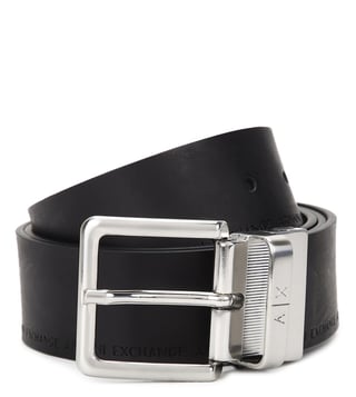 Armani Exchange Black & Magnet Cut-To-Size Reversible Belt Armani Exchange Black & Magnet Cut-To-Size Reversible Belt