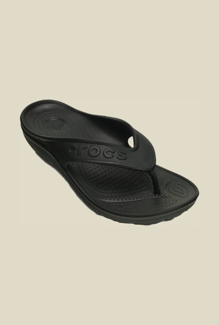 Crocs Hilo Black Flip Flops Crocs Hilo Black Flip Flops