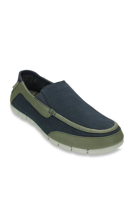Crocs Torino Navy & Dusty Olive Loafers Crocs Torino Navy & Dusty Olive Loafers