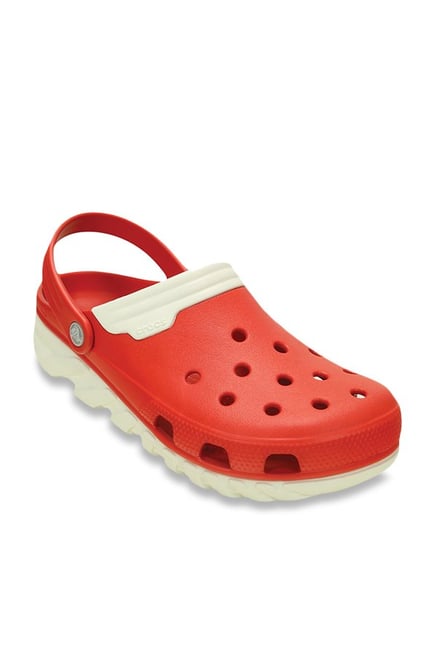 Crocs Duet Max Flame Red & White Clogs Crocs Duet Max Flame Red & White Clogs