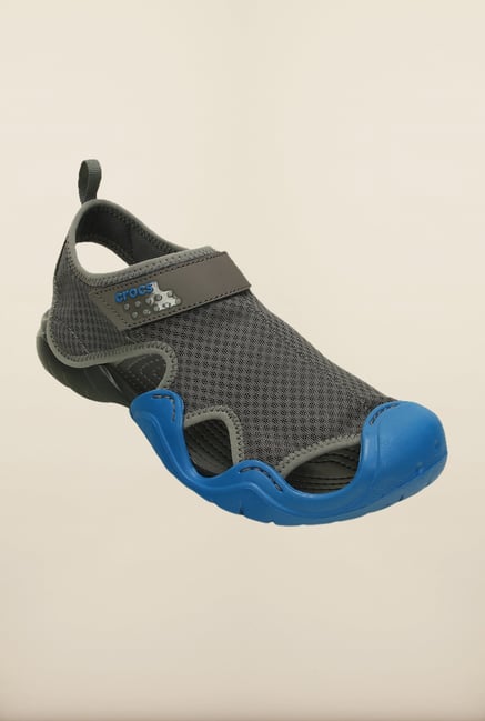 Crocs Swiftwater Graphite & Marine Floater Sandals Crocs Swiftwater Graphite & Marine Floater Sandals