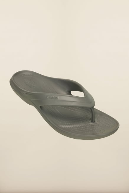 Crocs Classic Smoke Grey Flip Flops Crocs Classic Smoke Grey Flip Flops