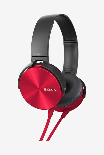 Sony MDR-XB450 Over the Ear Headphones (Red) Sony MDR-XB450 Over the Ear Headphones (Red)