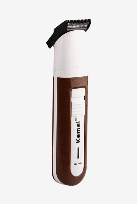 Kemei KM-704A Trimmer for Men (White & Brown) Kemei KM-704A Trimmer for Men (White & Brown)