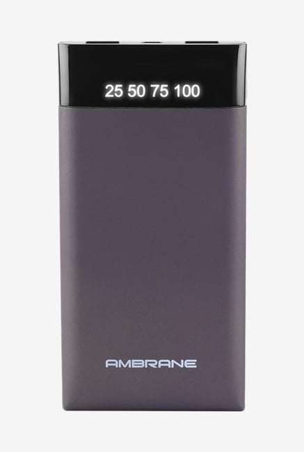 Ambrane Plush PP10 10000 mAh Power Bank (Grey) Ambrane Plush PP10 10000 mAh Power Bank (Grey)