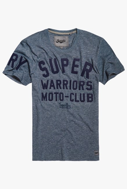 Superdry Stone Blue Regular Fit T-Shirt Superdry Stone Blue Regular Fit T-Shirt