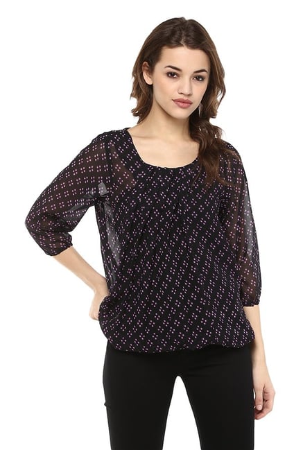 Mayra Black Printed Top Mayra Black Printed Top