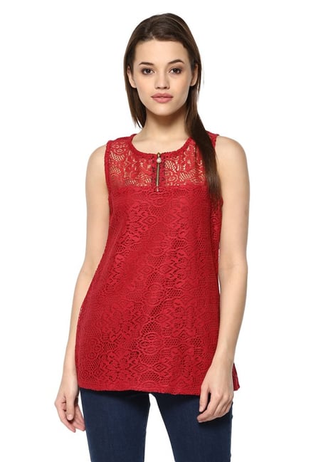 Mayra Maroon Lace Top Mayra Maroon Lace Top
