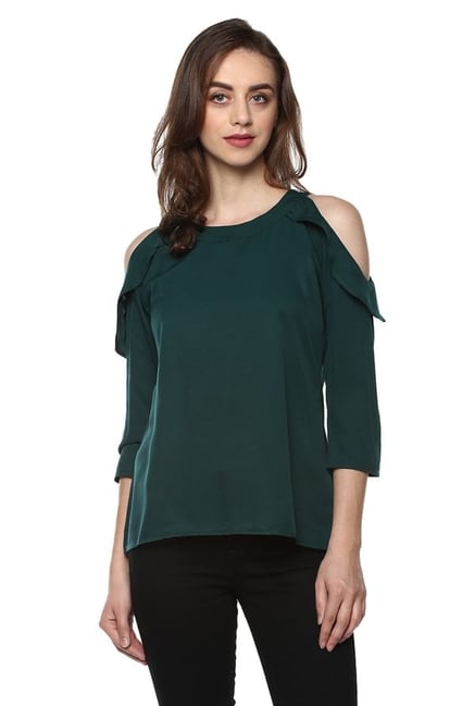 Mayra Green Round Neck Top Mayra Green Round Neck Top
