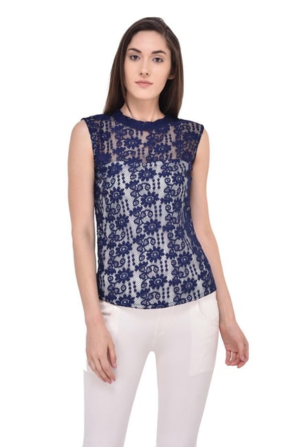 Mayra Navy Lace Top Mayra Navy Lace Top