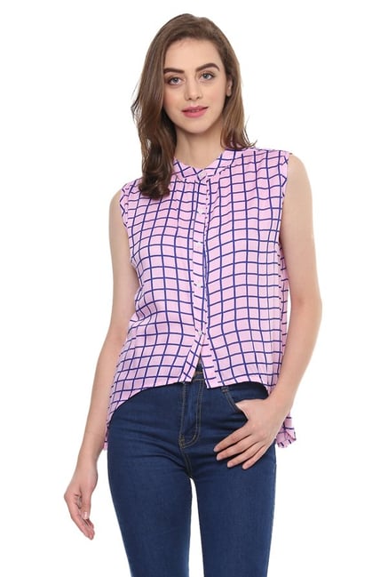 Mayra Pink Checks Top Mayra Pink Checks Top