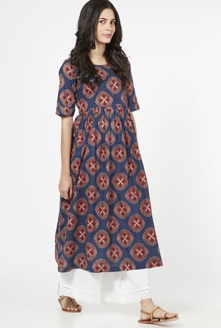 Utsa by Westside Indigo Petals Kurta Utsa by Westside Indigo Petals Kurta