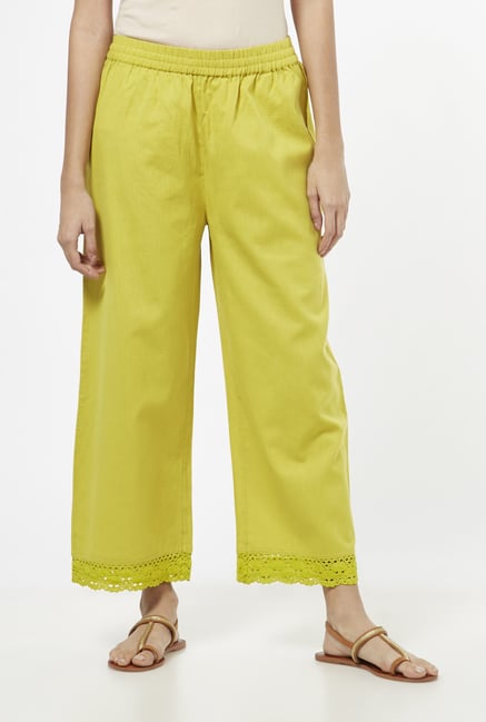 Utsa by Westside Lime Green Palazzos Utsa by Westside Lime Green Palazzos