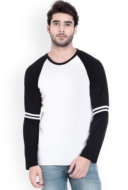 ROCX White & Black Raglan Sleeves T-Shirt ROCX White & Black Raglan Sleeves T-Shirt