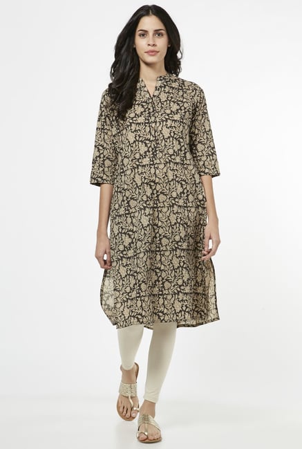Utsa by Westside Black Pure Cotton Kurta Utsa by Westside Black Pure Cotton Kurta