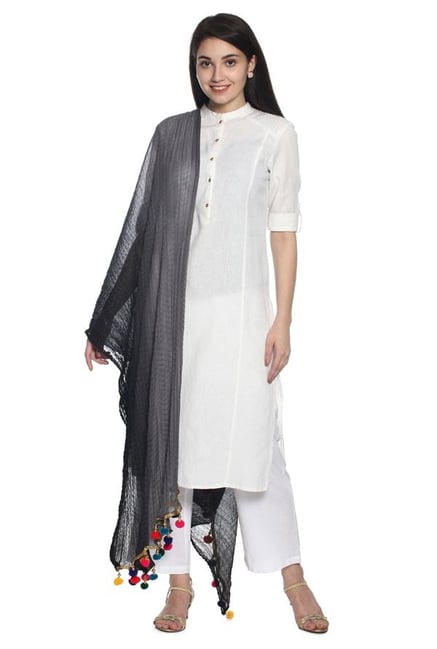 Soch Black Synthetic Dupatta Soch Black Synthetic Dupatta