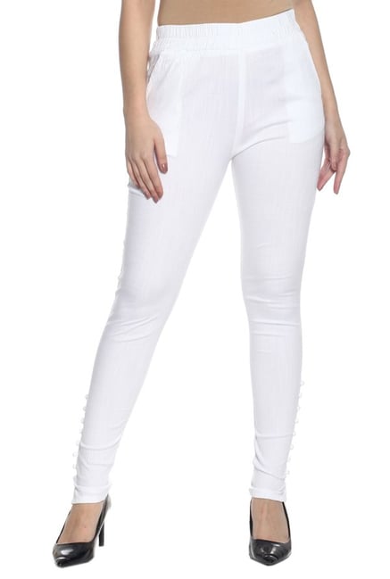Soch White Slim Fit Cotton Pants Soch White Slim Fit Cotton Pants