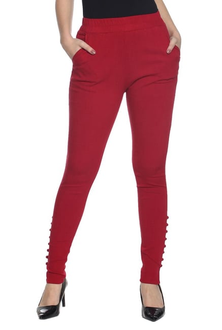 Soch Maroon Slim Fit Cotton Pants Soch Maroon Slim Fit Cotton Pants