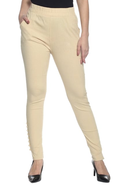 Soch Beige Slim Fit Cotton Pants Soch Beige Slim Fit Cotton Pants