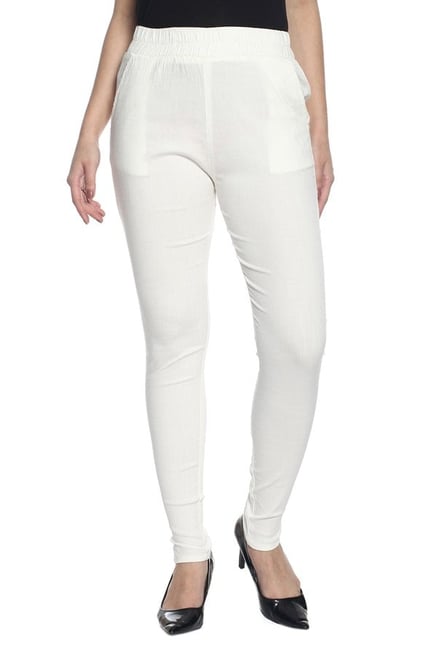 Soch White Slim Fit Cotton Pants Soch White Slim Fit Cotton Pants