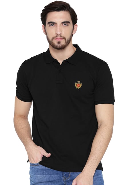 Red Tape Black Half Sleeves T-Shirt Red Tape Black Half Sleeves T-Shirt