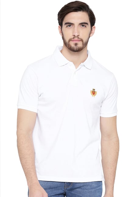 Red Tape White Slim Fit Polo T-Shirt Red Tape White Slim Fit Polo T-Shirt