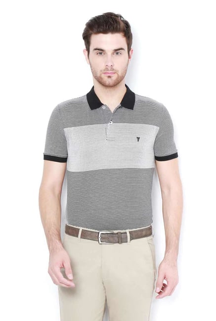 Van Heusen Grey Printed Polo T-Shirt Van Heusen Grey Printed Polo T-Shirt