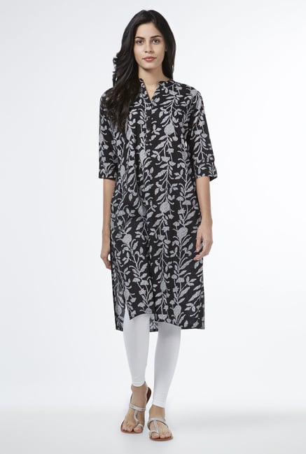 Utsa by Westside Black Leaf Kurta Utsa by Westside Black Leaf Kurta