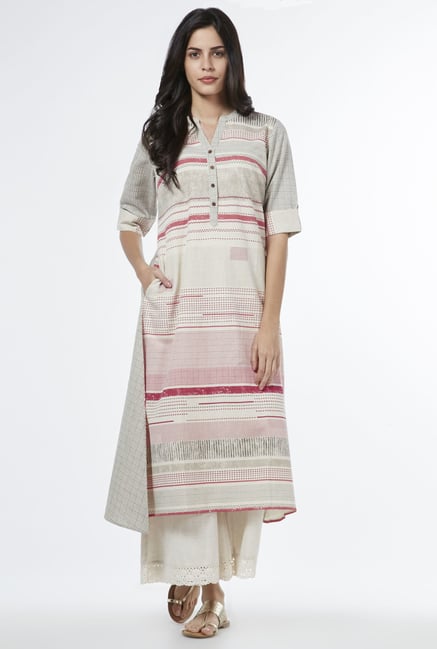Utsa by Westside Coral Checked Kurta Utsa by Westside Coral Checked Kurta