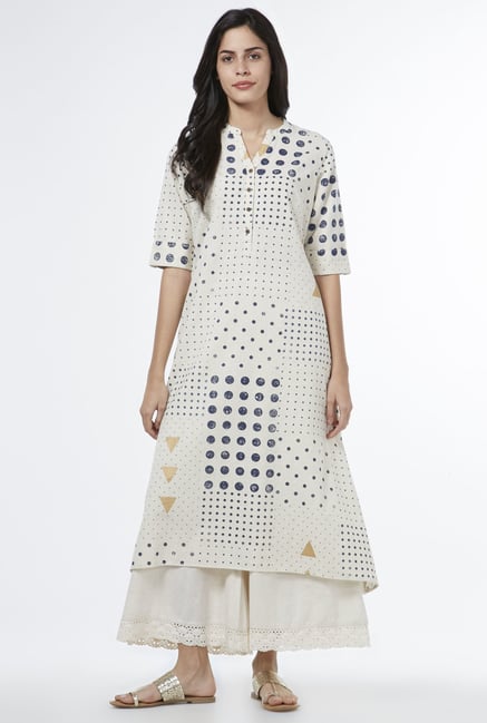 Utsa by Westside Off White Triangle Kurta Utsa by Westside Off White Triangle Kurta