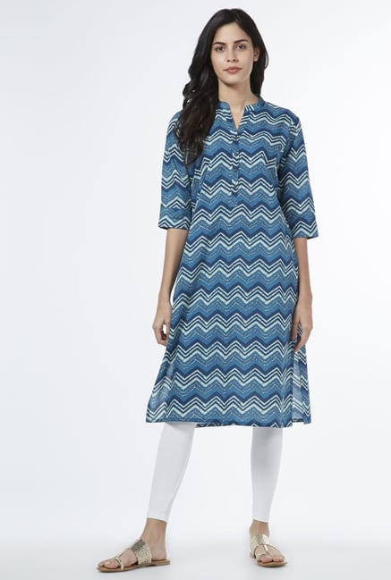 Utsa by Westside Indigo Chevron Kurta Utsa by Westside Indigo Chevron Kurta