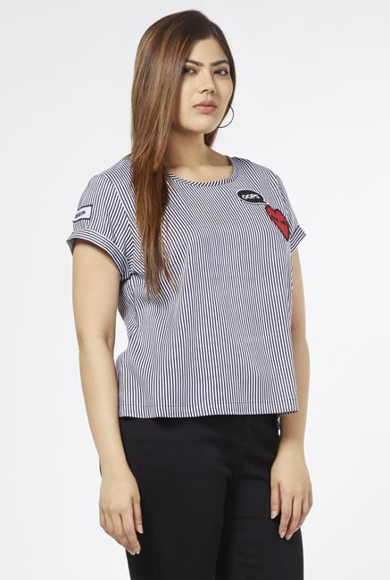 Sassy Soda by Westside Navy Edna Blouse Sassy Soda by Westside Navy Edna Blouse