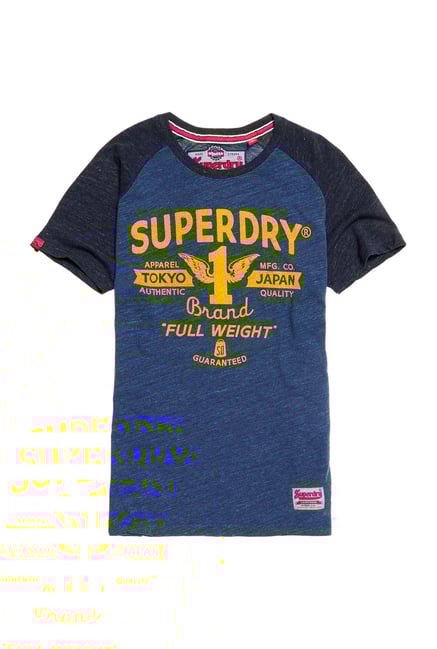 Superdry Navy Printed T-Shirt Superdry Navy Printed T-Shirt