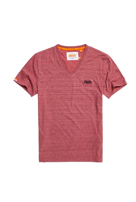 Superdry Red Textured T-Shirt Superdry Red Textured T-Shirt