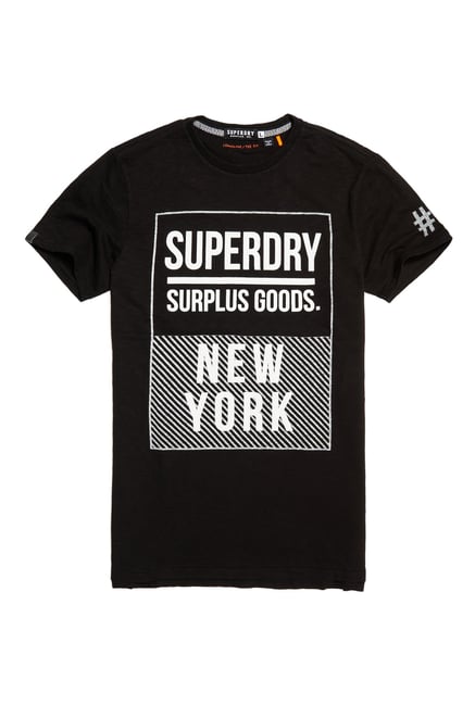 Superdry Jet Black Printed T-Shirt Superdry Jet Black Printed T-Shirt