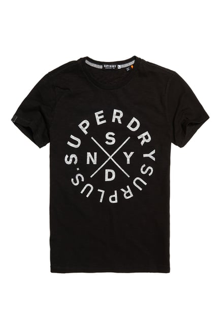 Superdry Jet Black Printed T-Shirt Superdry Jet Black Printed T-Shirt