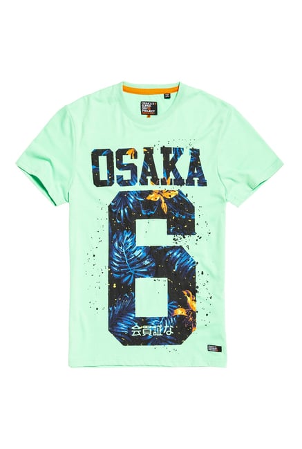 Superdry Green Printed T-Shirt Superdry Green Printed T-Shirt
