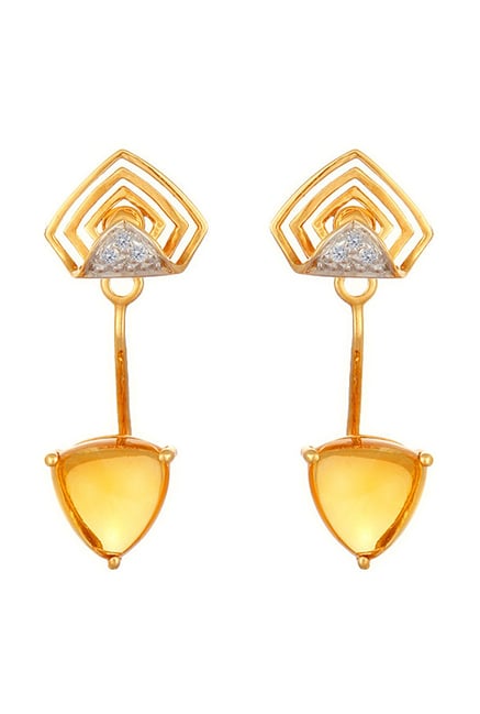 Mia By Tanishq 14 kt Gold & 0.02 ct Diamond Earrings Mia By Tanishq 14 kt Gold & 0.02 ct Diamond Earrings