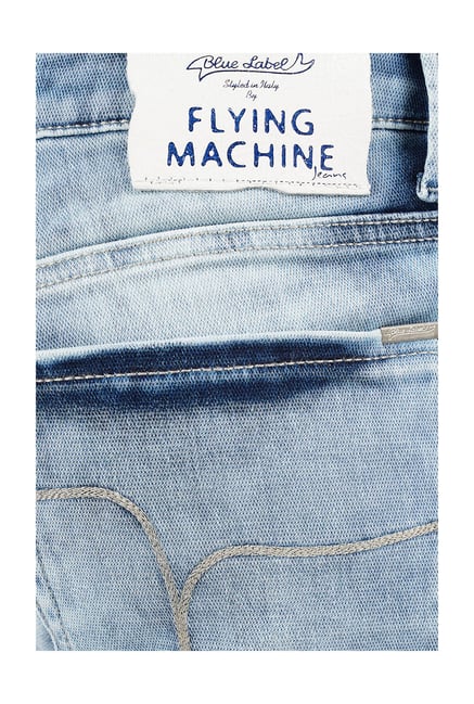 flying machine logo on jeans