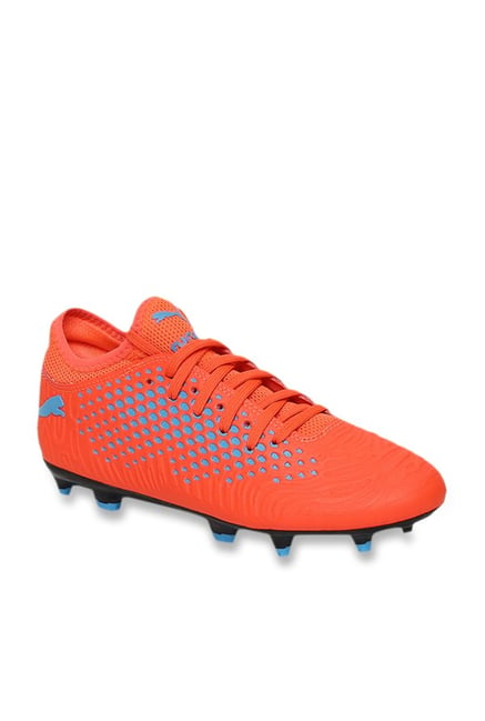 orange and blue football cleats