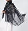 Meesha Black Merino Printed Scarf