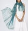 Meesha Green Merino Printed Scarf