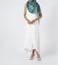 Meesha Green Merino Printed Scarf